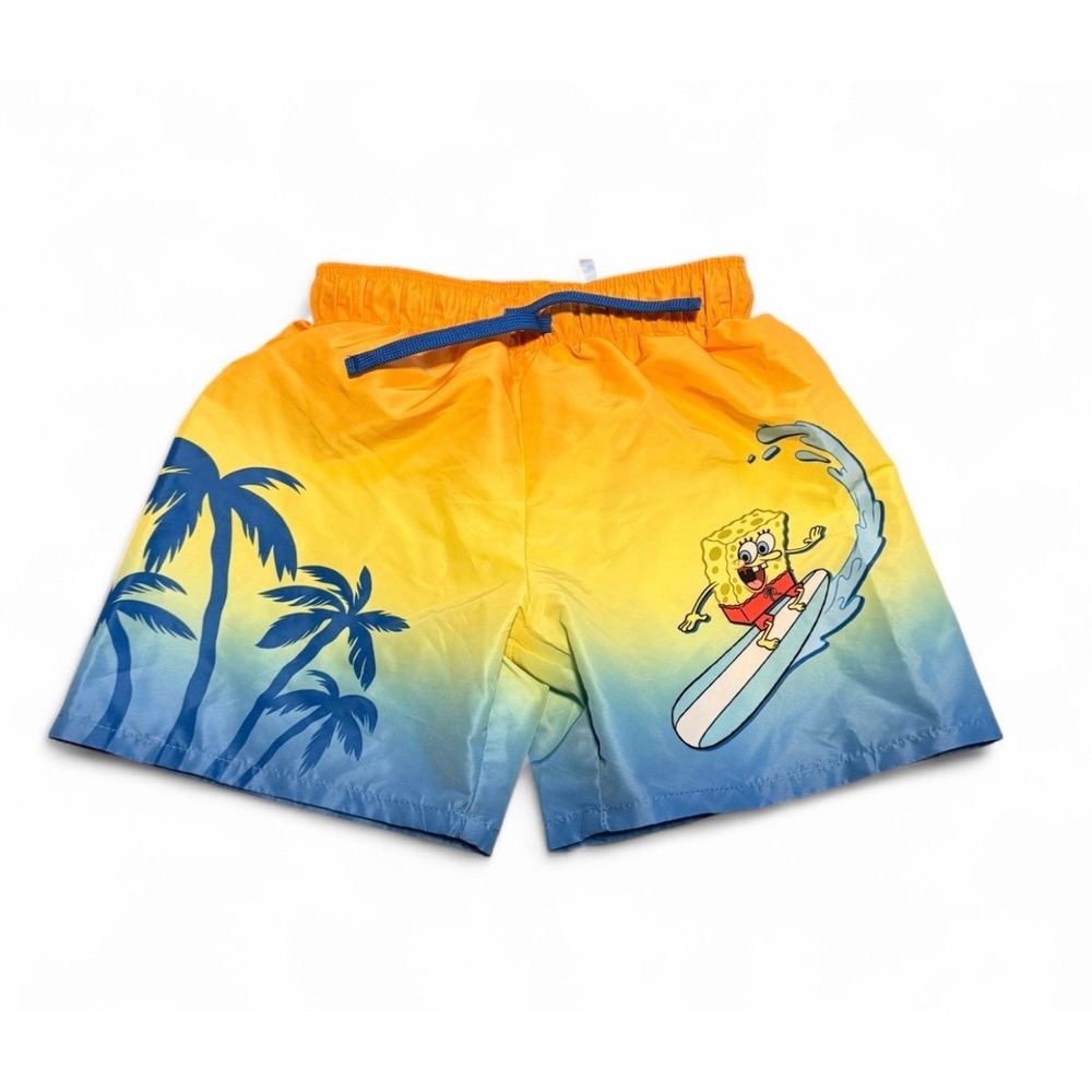 SpongeBob SquarePants Swim Trunks Boys 4-6 NWOT Surf Board Shorts H&M